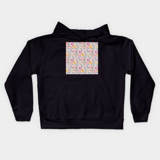 Squares &Triangles in Pink Orange Kids Hoodie